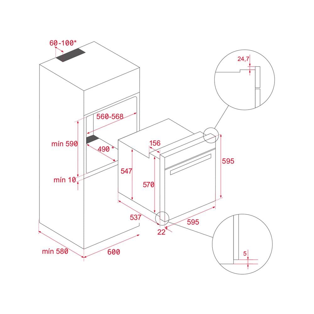 เตาอบฝังดิจิตอล TEKA HCB 6545