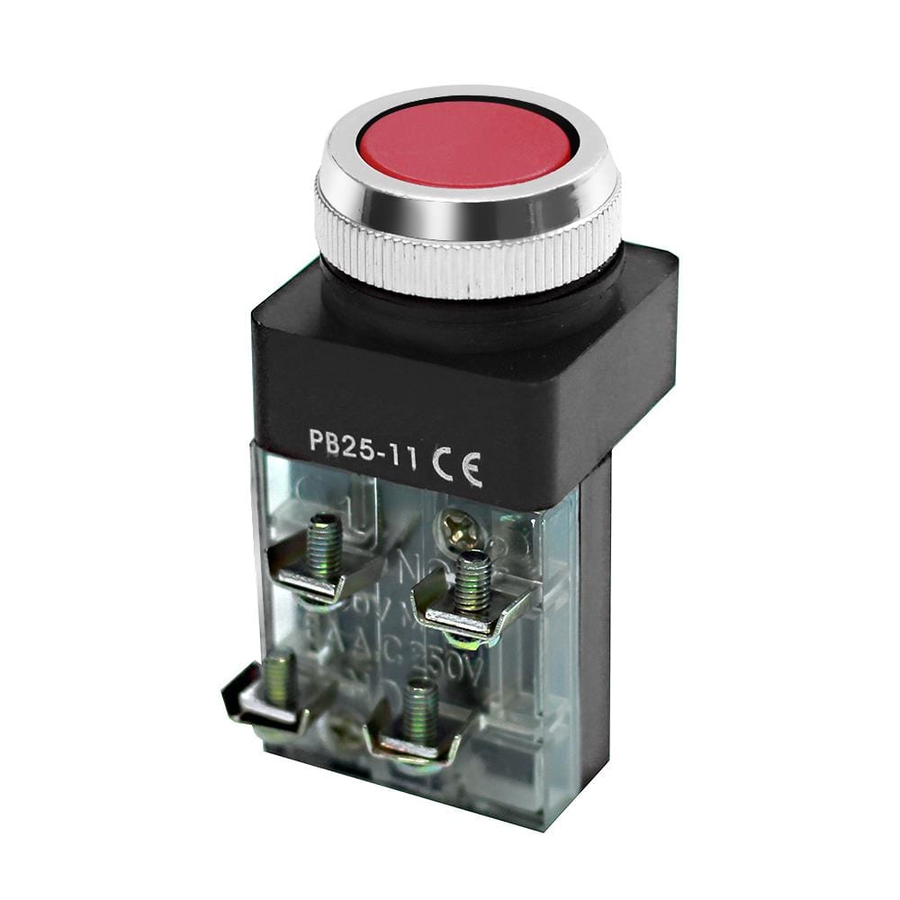 สวิตช์ปุ่มกด CT ELECTRIC PB25 220 โวลต์ 25 มม. สีแดง