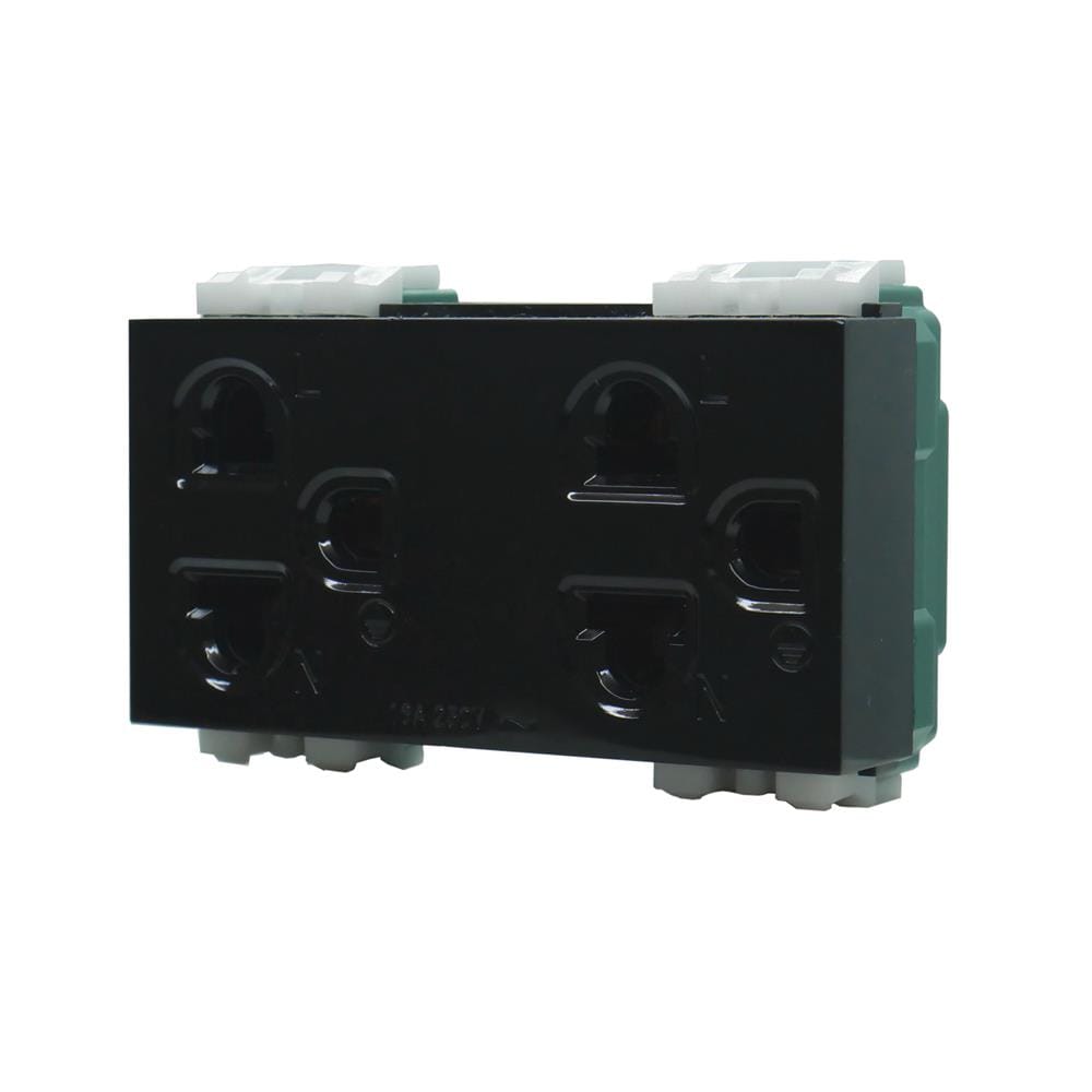 เต้ารับคู่ 3 ขา CT ELECTRIC CPS-116 (B) สีดำ