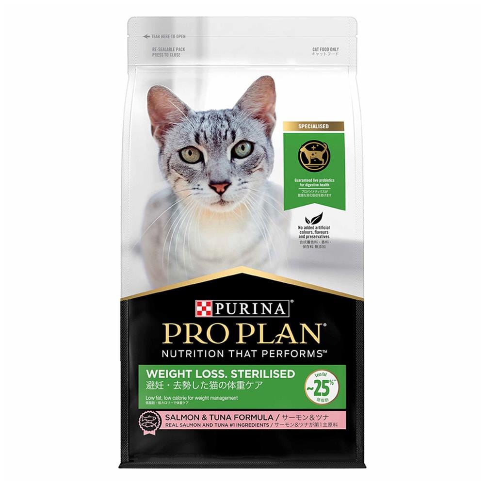 อาหารแมว PRO PLAN WEIGHT LOSS STERILISED SALMON AND TUNA 3 กก.