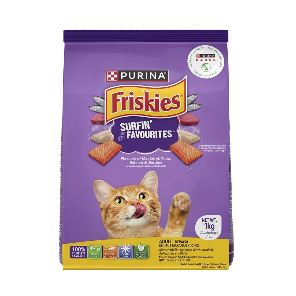 อาหารแมว FRISKIES SURFIN FAVOURITES 1 กก.