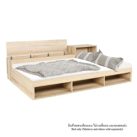 เตียง 3.5 ฟุต พร้อมกล่องเก็บของด้านข้าง KONCEPT FANTASY สีลินด์เบิร์กโอ๊ค_0