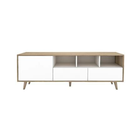 ตู้วางทีวี KONCEPT KC-PLAY WIKI 160 ซม.  สีลินด์เบิร์กโอ๊ค/ขาว