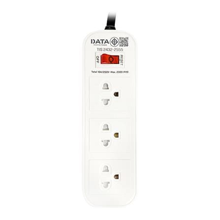 รางปลั๊กไฟ 3 ช่อง 1 สวิตช์ DATA AP239 2 ม._0