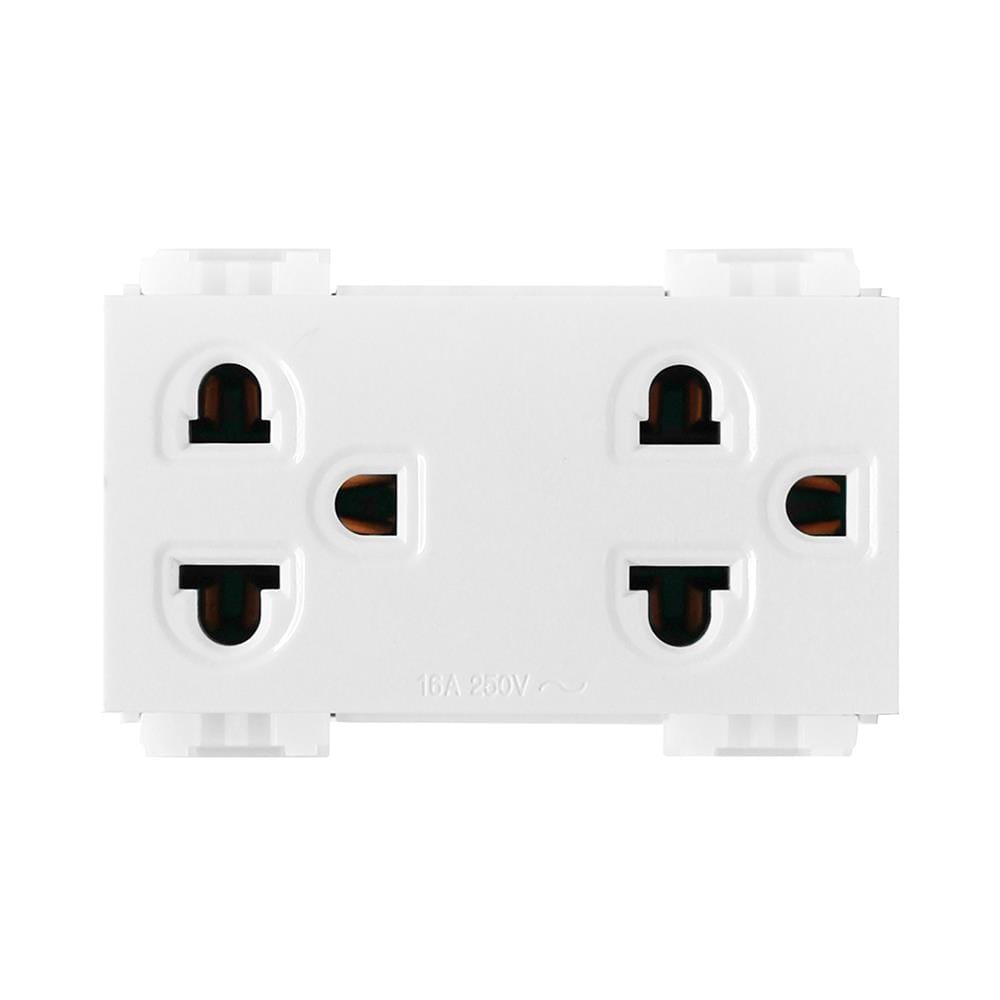 เต้ารับคู่ 3 ขา CT ELECTRIC CPS-116 สีขาว