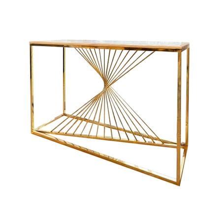 โต๊ะคอลโซล KAWIN MODERN GOLD CA1405 สีขาว/โรสโกลด์