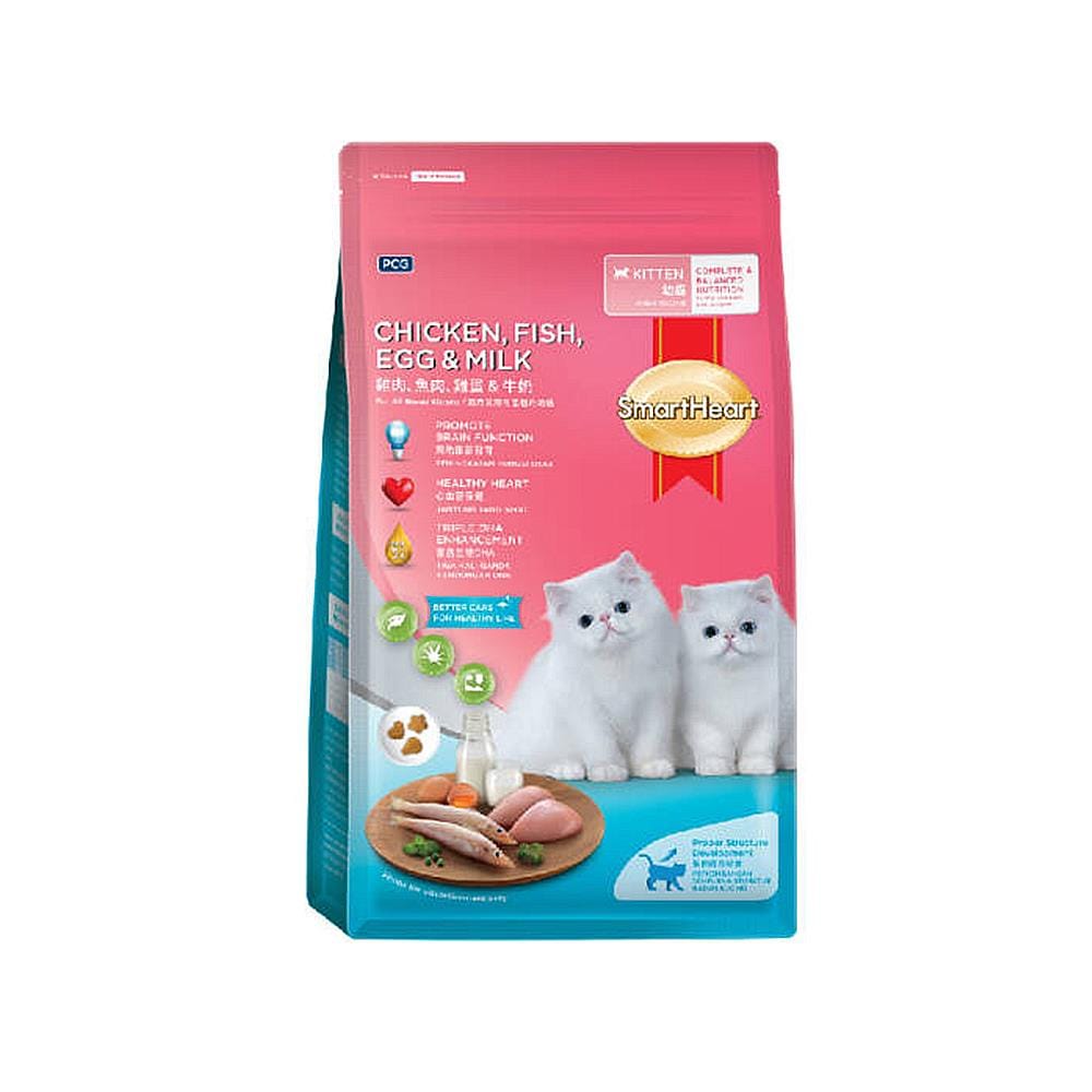 อาหารแมว SMARTHEART KITTEN CHICKEN FISH EGG AND MILK 1.1 กก