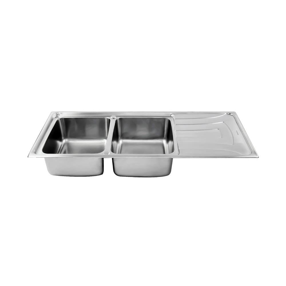 ซิงค์ฝัง 2 หลุม 1 ที่พัก DYNA HOME DH-12050QB สีเงิน