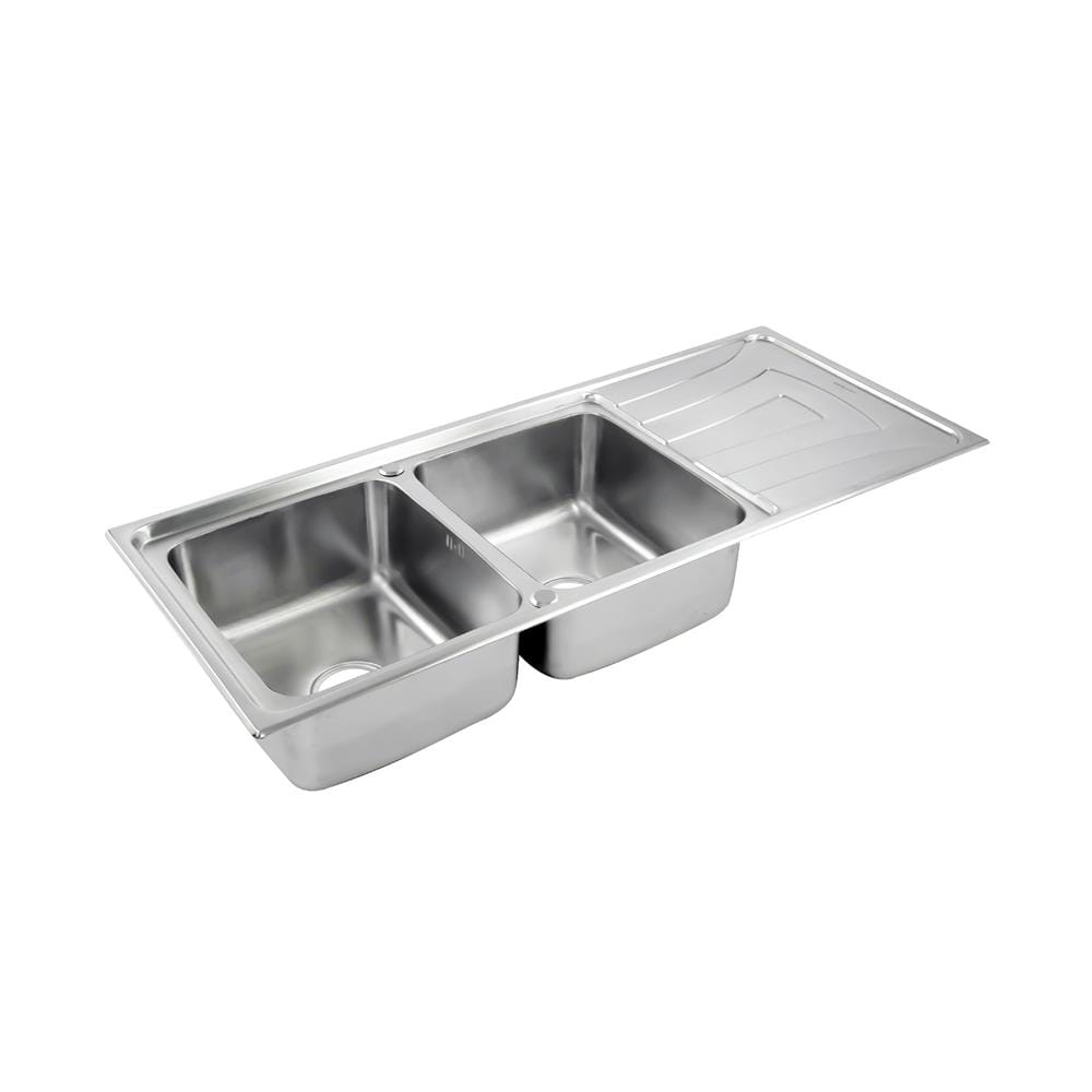 ซิงค์ฝัง 2 หลุม 1 ที่พัก DYNA HOME DH-12050QB สีเงิน