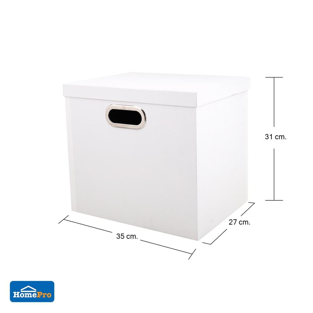 กล่องกระดาษ STACKO HOME 35X27X31 ซม. สีขาว