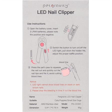 กรรไกรตัดเล็บแมว KAFBO LED_3
