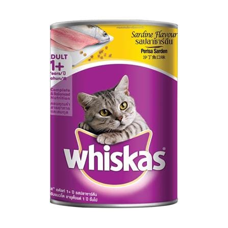 อาหารเปียกแมว WHISKAS รสปลาซาร์ดีน 400 ก.