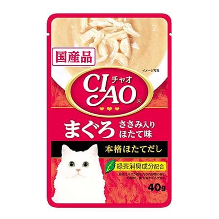 อาหารเปียกแมว CIAO CREAMY SOUP TUNA (MAGURO) AND CHICKEN FILLET SCALLOP 40 ก.