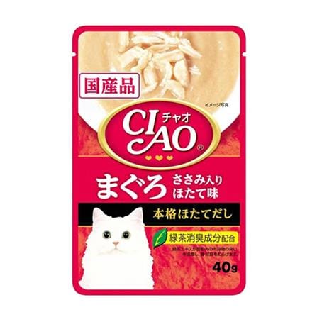 อาหารเปียกแมว CIAO CREAMY SOUP TUNA (MAGURO) AND CHICKEN FILLET SCALLOP WITH FIBER 40 ก._0