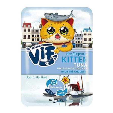 อาหารเปียกแมว VIF KITTEN K1 TUNA MOUSSE WITH GOAT MILK 75 ก._0