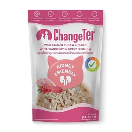 อาหารเปียกแมว CHANGETER TUNA CHICKEN CRANBERRY GRAVY 55 ก._0