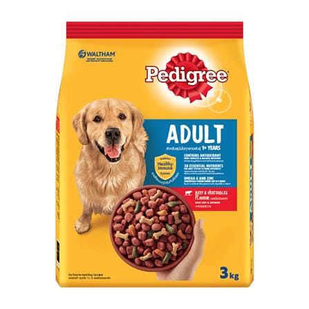 อาหารสุนัข PEDIGREE BEEF & VEGETABLES 3 กก.
