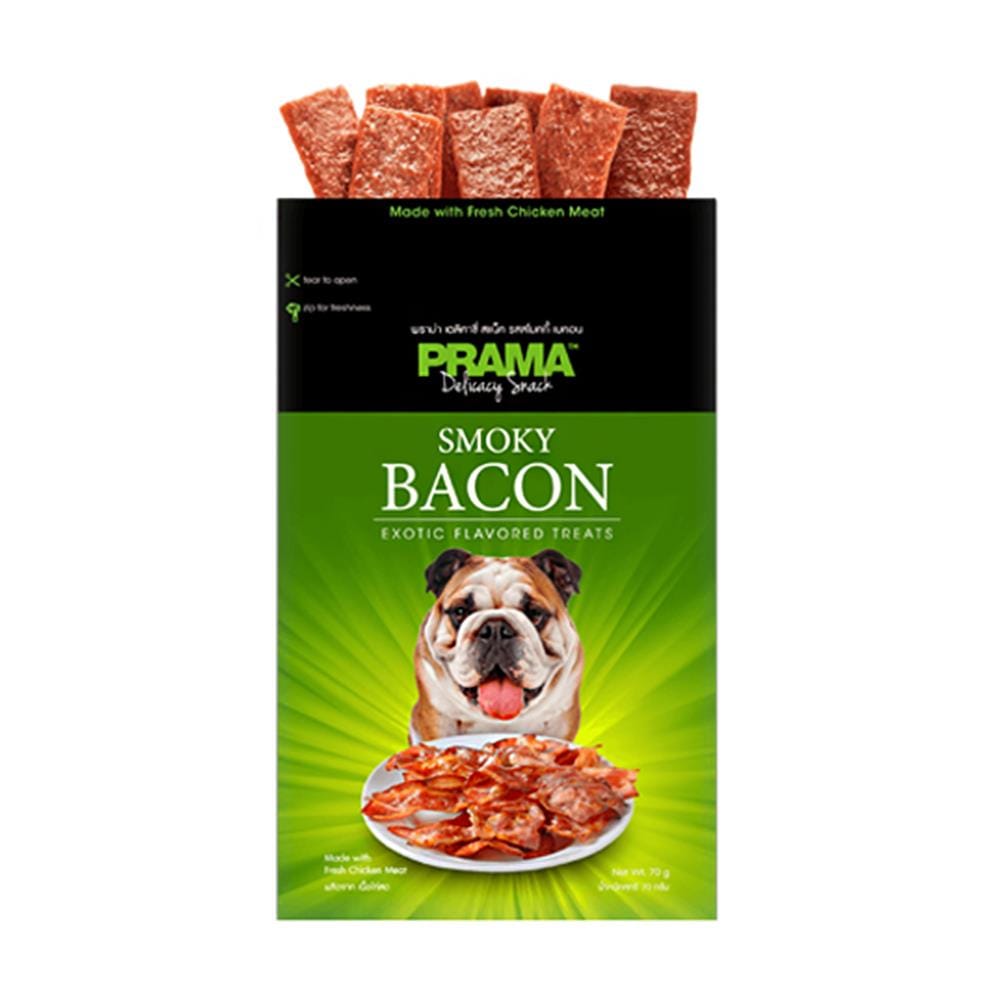 ขนมสุนัข PRAMA DELICACY BACON 70 ก.