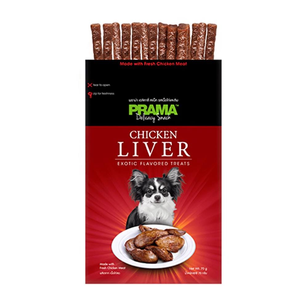 ขนมสุนัข PRAMA DELICACY CHICKEN LIVER 70 ก.