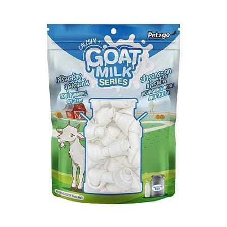 ขนมสุนัข PET2GO มิลกี้โบนนมแพะ 2.5 นิ้ว แพ็ก 20 ชิ้น