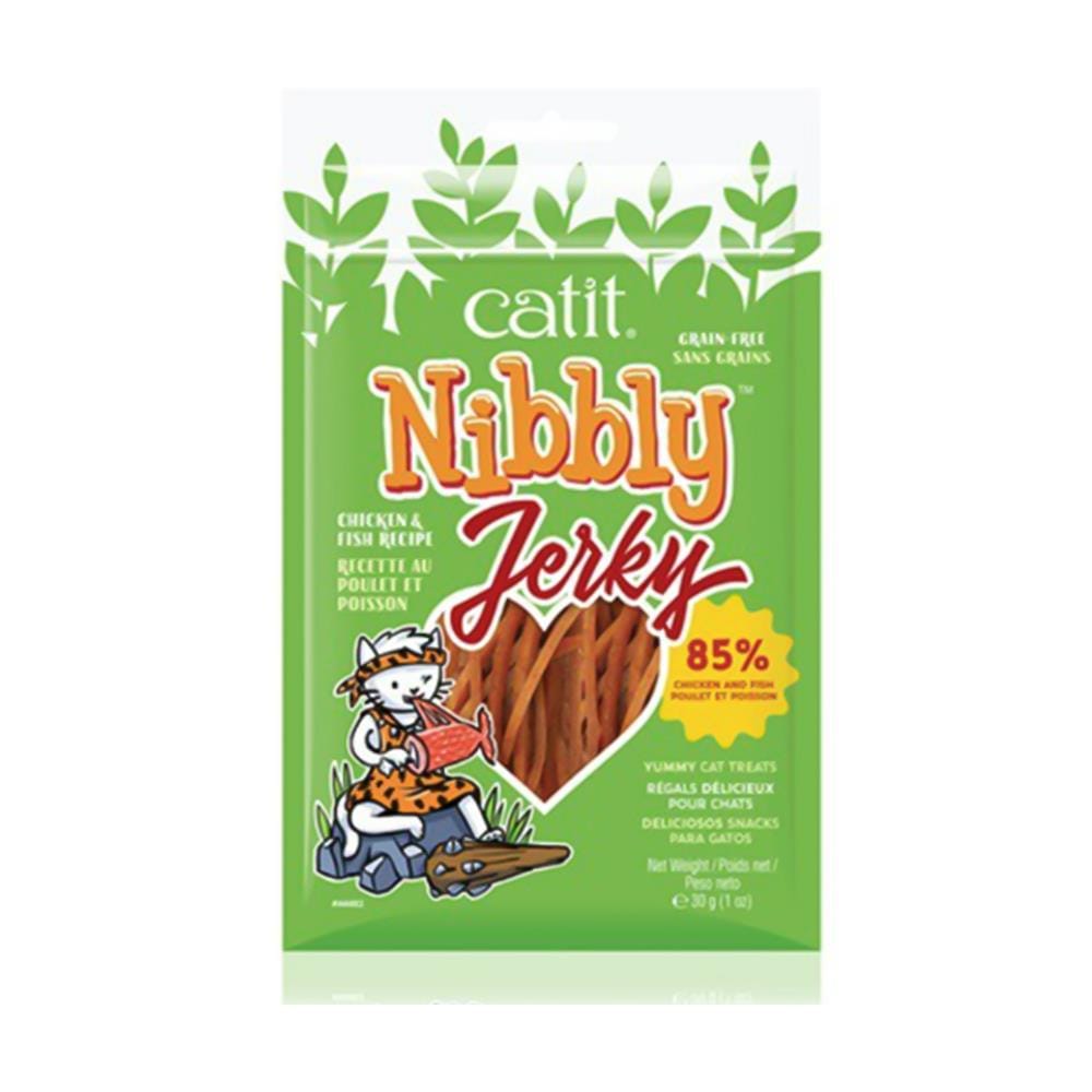 ขนมแมว CATIT NIBBLY JERKY รสไก่และปลา 30 ก.