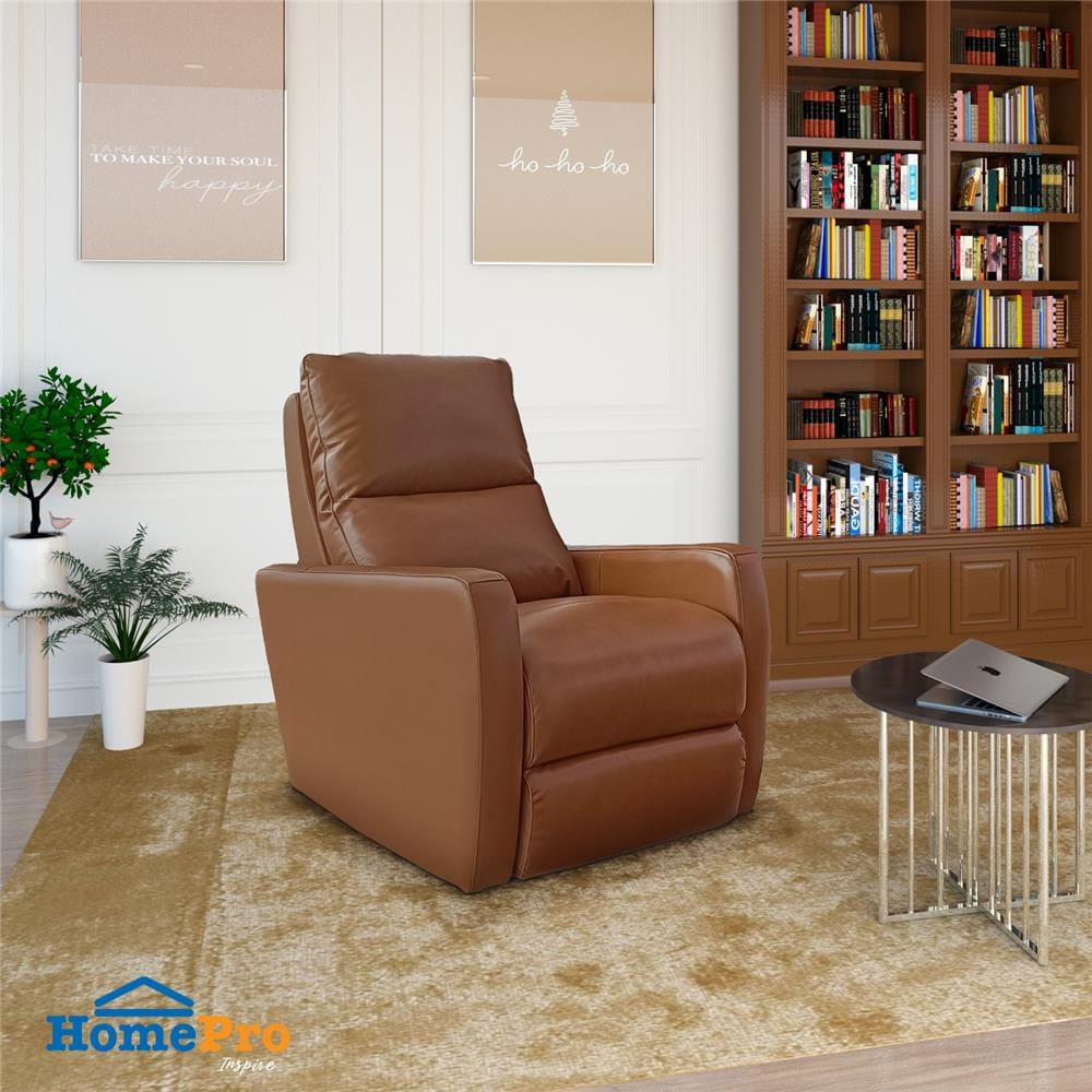 เก้าอี้ปรับเอนนอนและโยกได้ FURDINI LAGO HALF LEATHER สีน้ำตาล
