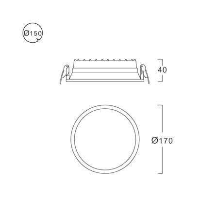 ดาวน์ไลท์ LED LUMAX 20-A0675 6.7 นิ้ว 18 วัตต์ DAYLIGHT/COOL WHITE/WARM WHITE สีขาว_5