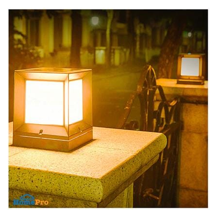 ไฟหัวเสา SOLAR LUMAX 54-L0029 12 วัตต์ DAYLIGHT/WARM WHITE สีดำ_4