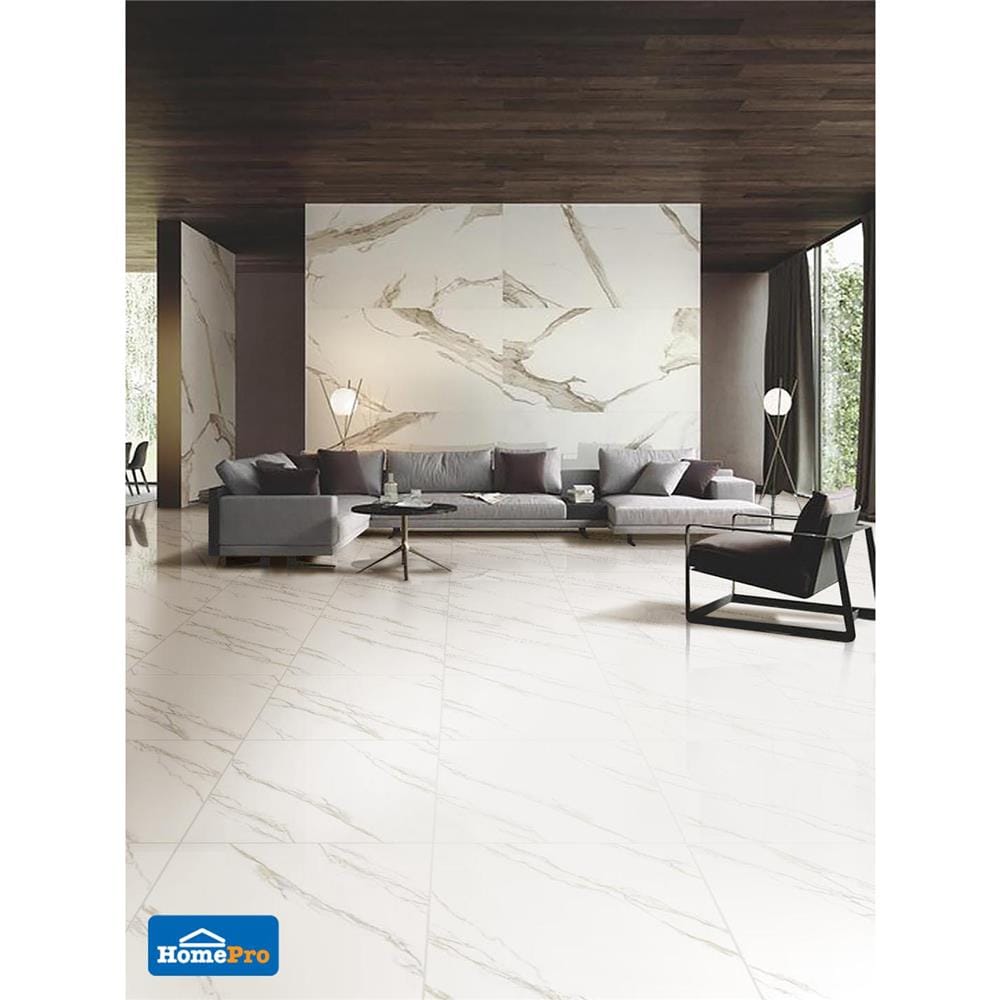 กระเบื้องพื้น 60x60 ซม. TARA ฮายอน ขาว A 1.44M2