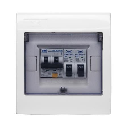 ชุดตู้คอนซูมเมอร์ยูนิต 2 ช่อง 50 แอมป์ พร้อมกันดูด RCBO EAGEL_0