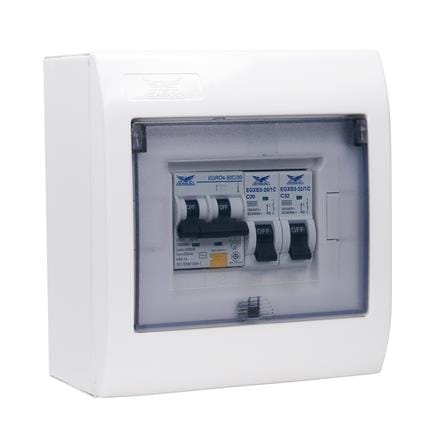 ชุดตู้คอนซูมเมอร์ยูนิต 2 ช่อง 50 แอมป์ พร้อมกันดูด RCBO EAGEL_1