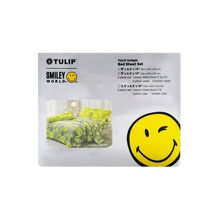 ชุดผ้าปูที่นอน 6 ฟุต 5 ชิ้น TULIP SMILEY WORLD 60012-DLC101_3