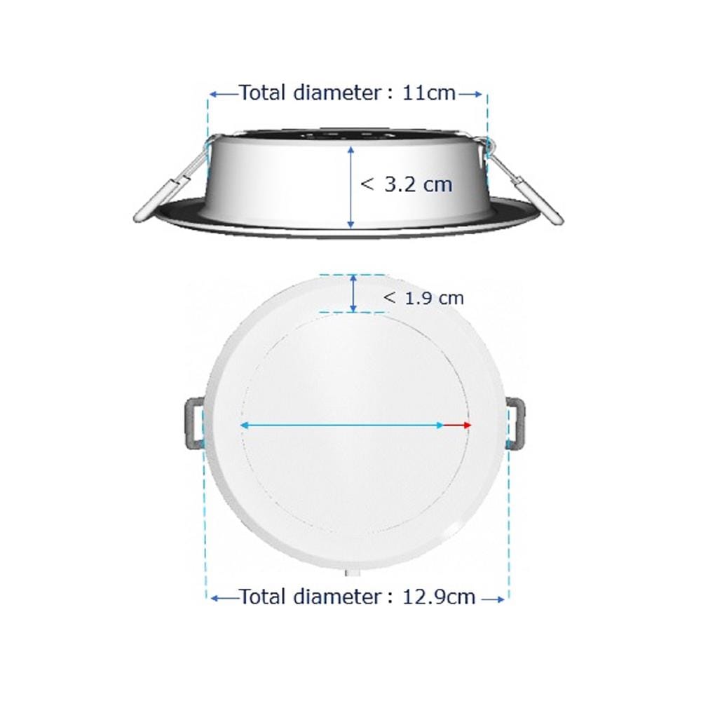 ดาวน์ไลท์ LED PANASONIC NNV70036WE1A 4 นิ้ว 9 วัตต์ WARM WHITE สีขาว