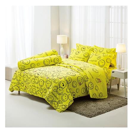 ชุดผ้าปูที่นอน 6 ฟุต 5 ชิ้น TULIP SMILEY WORLD 60012-DLC100