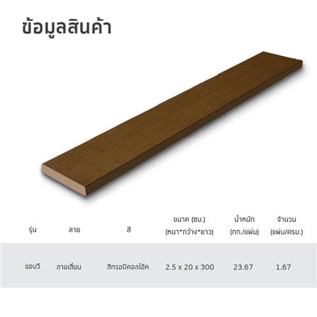 ไม้พื้น SHERA คัลเลอร์ทรู ขอบวี ลายเสี้ยน 20X300X2.5 ซม. สีทรอปิคอลโอ๊ค_4