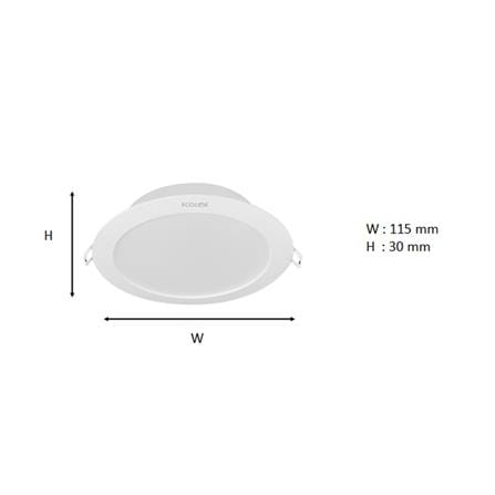 ดาวน์ไลท์ LED ECOLINK 4 นิ้ว 7 วัตต์ WARM WHITE สีขาว_5