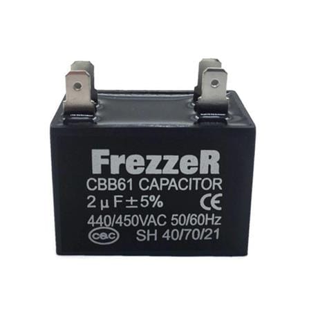 คาปาซิเตอร์พัดลม FREZZER 2 uF (ไมโครฟารัด)