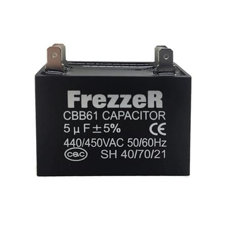 คาปาซิเตอร์พัดลม FREZZER 5 uF (ไมโครฟารัด)