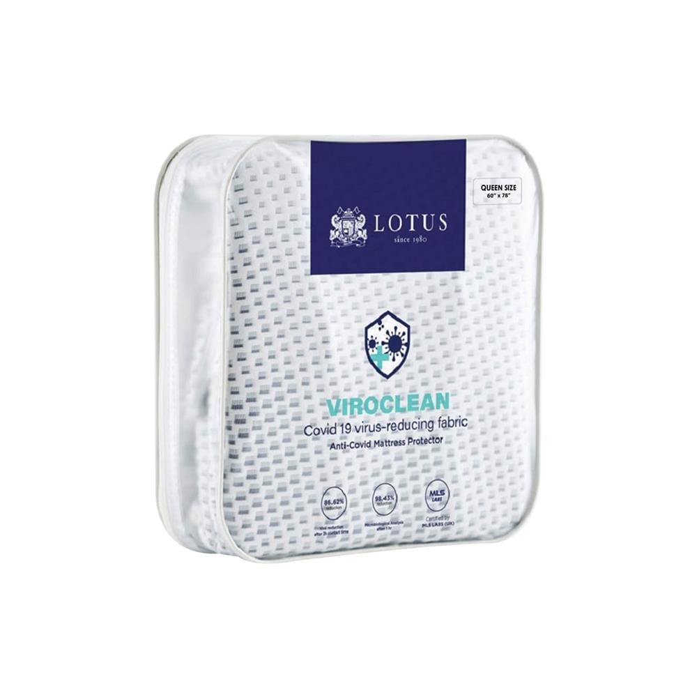 ผ้ารองกันเปื้อน QUEEN SIZE LOTUS VIROCLEAN WHITE
