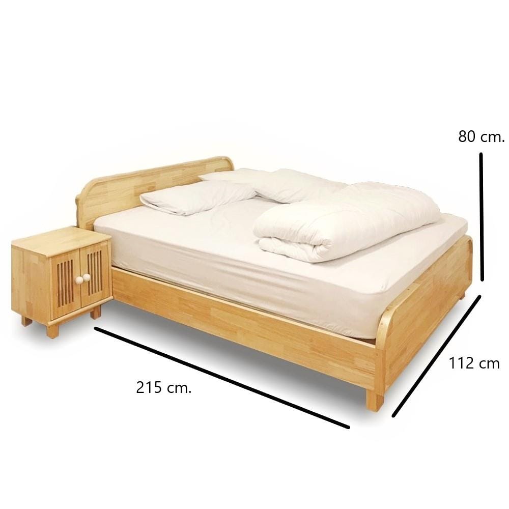 เตียง 3.5 ฟุต BAAN FURNITURE HESTIA สีไม้ธรรมชาติ