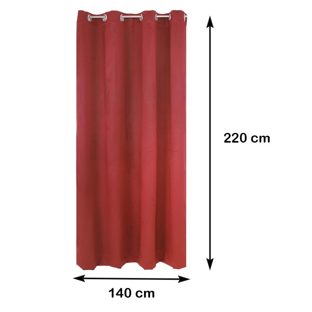 ผ้าม่าน EYELET HOME LIVING STYLE WAFFLE UV 140X220 ซม. สีแดง