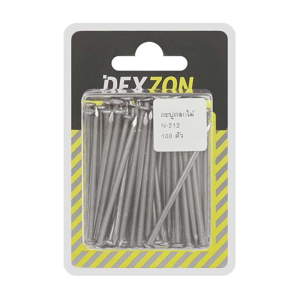 ตะปูตอกไม้ DEXZON 2-1/2 นิ้ว แพ็ก 100 ชิ้น