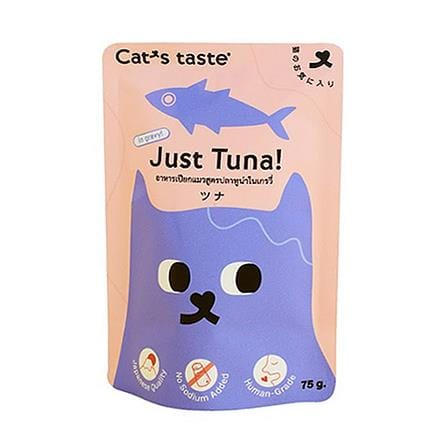 อาหารเปียกแมว CATS TASTE POUCH TUNA IN GRAVY 75 ก._0