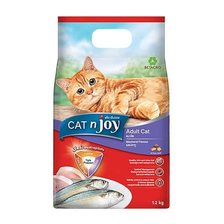 อาหารแมว CAT N JOY ADULT CAT รสปลาทู 1.2 กก._0