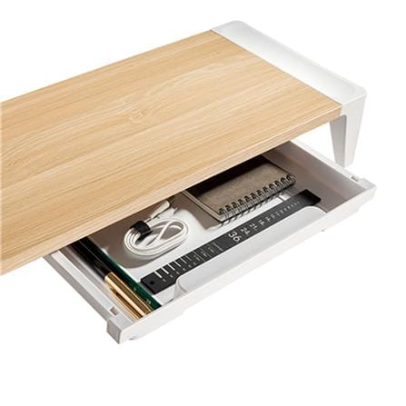 ที่วางจอพร้อมลิ้นชัก WORKSCAPE WAH-00014 สี NATURAL/ขาว_1