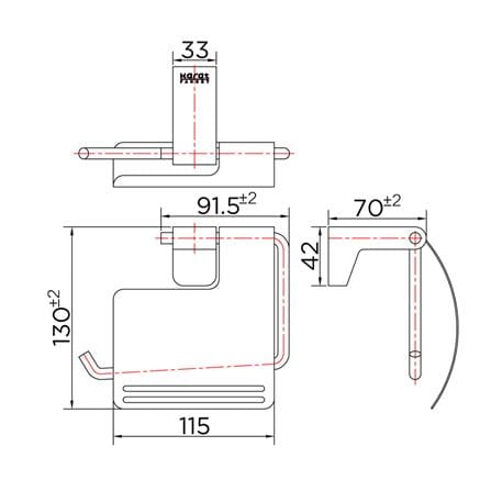 ที่ใส่กระดาษชำระ KARAT FAUCET KB-17-362-52 สีเงิน_1