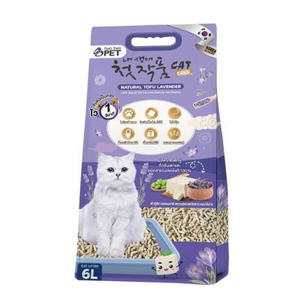 ทรายแมวเต้าหู้ TWO TWO PET ลาเวนเดอร์ 6 ลิตร_0