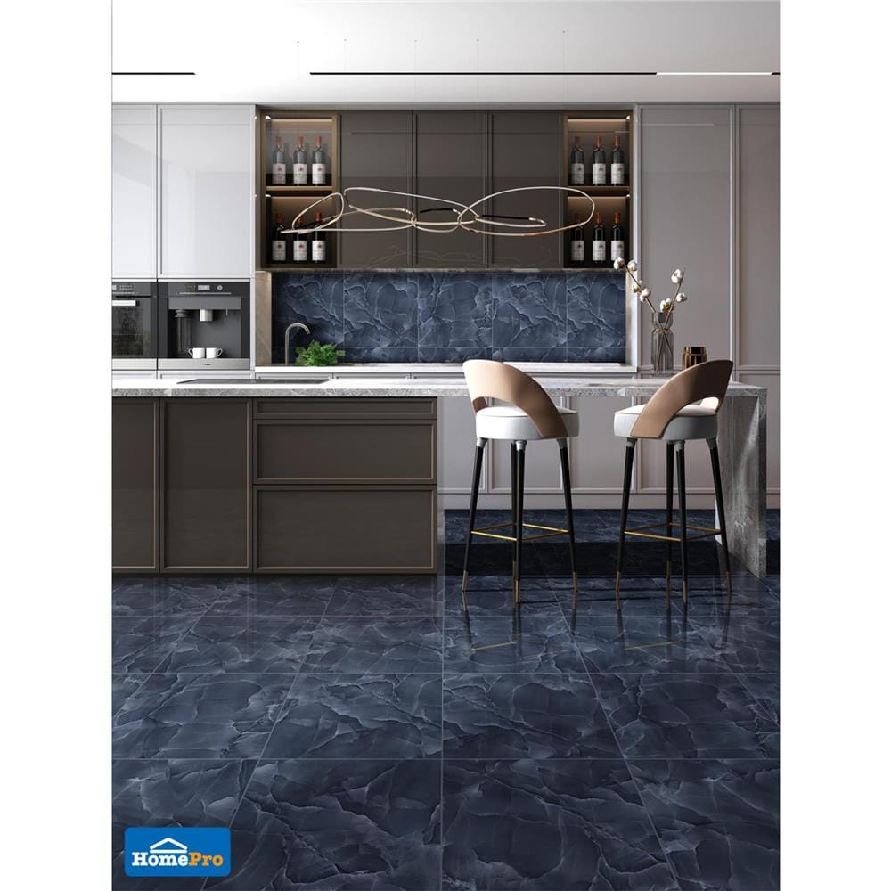 กระเบื้องพื้นพอร์ซเลน 60x60 ซม. TARA เบอร์รี่ บลู A 1.44 ตร.ม.