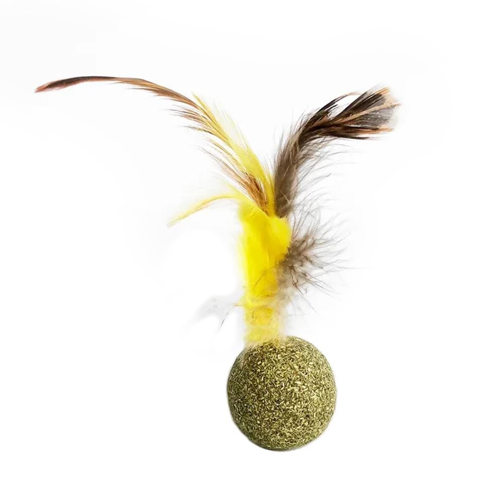 แคทนิป NATURAL FRESH PEACOCK FEATHERS CATNIP BALL