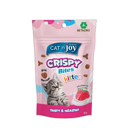 ขนมแมว CAT N JOY CRISPY KITTEN BONITO AND MILK 60 ก.